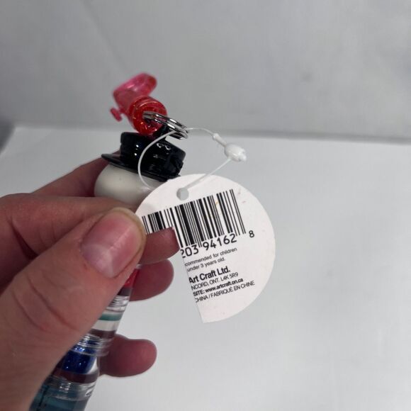 Lip Gloss Santa Gloss NEW Snowman Container Pier 1 Imports 4 Glosses Keychain - Picture 6 of 6